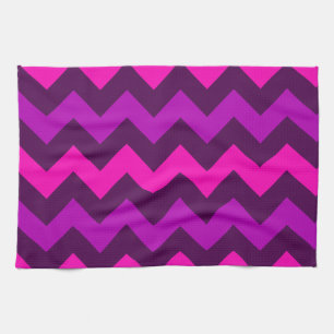 Niedliches Lila Pink Chevrons Küchentücher