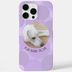 Niedliches Lila Polka Dot Gepunktet Circles Design iPhone 16 Pro Max Hülle