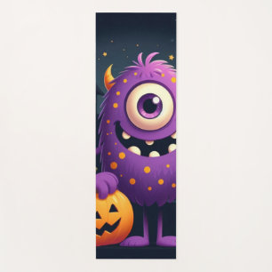 Niedliches, lila Trick-oder-Behandlung-Monster Yogamatte
