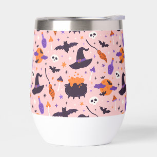Niedliches Lila und rosa Halloween-Muster