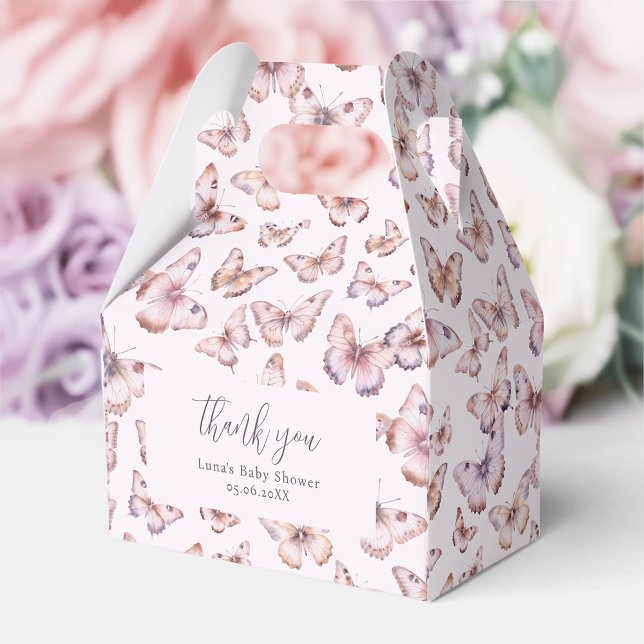 Niedliches Lila und rosa Schmetterlingshygiene Kin Geschenkschachtel (Von Creator hochgeladen)