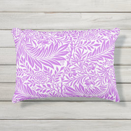 Niedliches lila und weißes Blatt für sie Kissen Für Draußen
