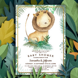 Niedliches Lion Baby Showthema Einladung