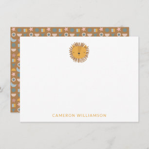 Niedliches Lion Personalisiert Baby and Kids Anima Mitteilungskarte