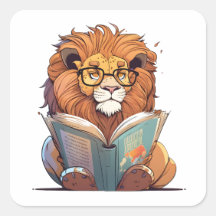 Niedliches Lion Reading Book, Wild zum Lesen
