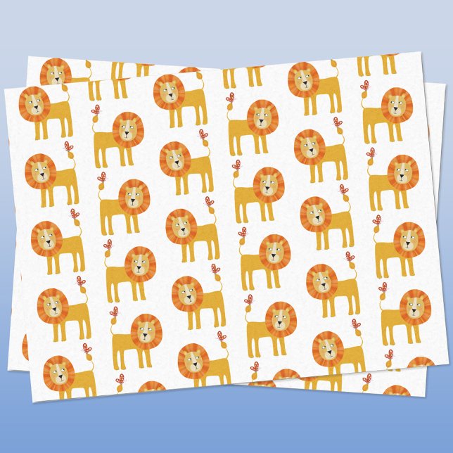 Niedliches Lion Tissue Paper Seidenpapier (Fun lion tissue paper)