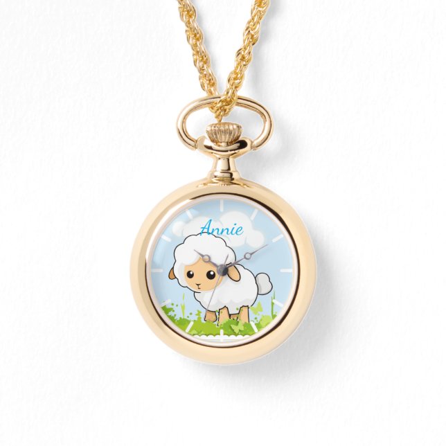 Niedliches Little Lamm Armbanduhr (Vorderseite)
