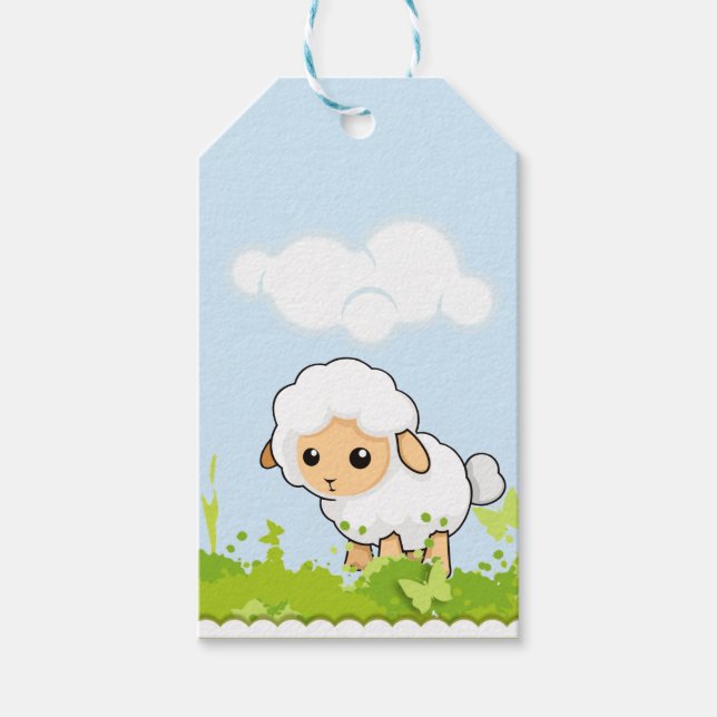 Niedliches Little Lamm Geschenkanhänger (Vorderseite)