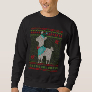 Niedliches Llama Alpaca Tacky Weihnachtsfest Party Sweatshirt