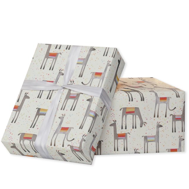 Niedliches Llama Alpaca Wrapping Paper Geschenkpapier (Cute Llama alpaca gift wrap paper roll)