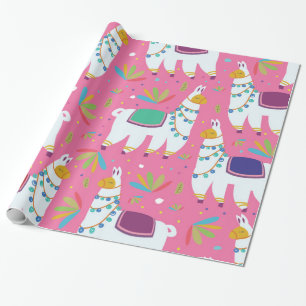 Niedliches Llama-Muster Geschenkpapier
