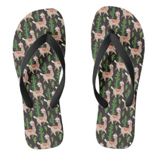 Niedliches Llamasmuster Flip Flops