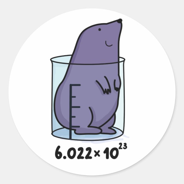 Niedliches Loch in einem Becherpuffer Runder Aufkleber (Vorderseite)