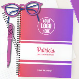 Niedliches Logo von Girl-Rosa/Blue-Farbenfirma Planer