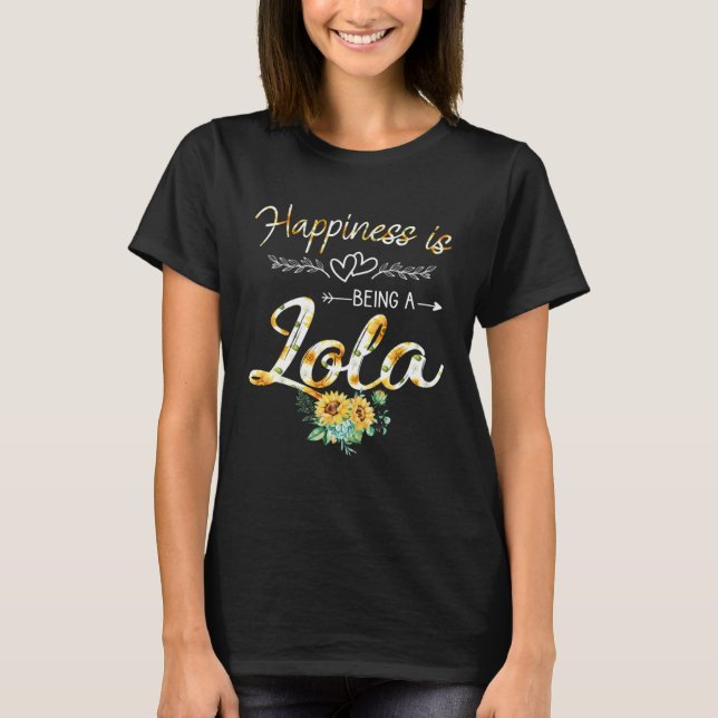 Niedliches Lola Glück ist eine Lola Sonnenblume T-Shirt (Vorderseite)