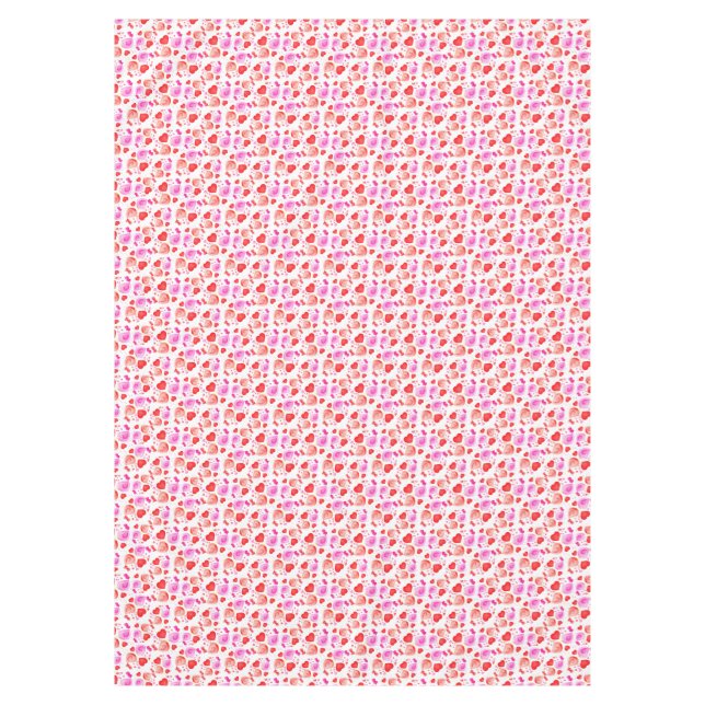 Niedliches Lovebirds Aquarelltuch Tischdecke (Vorderseite)