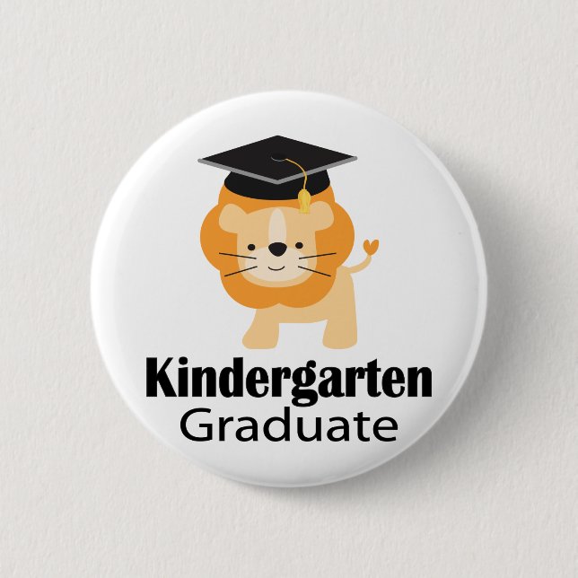 Niedliches Löwe-Kindergarten-Abschluss-Geschenk Button (Vorderseite)