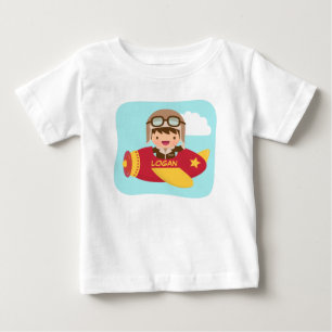 Niedliches Luftfahrzeug von Aviator für Kleinkinde Baby T-shirt