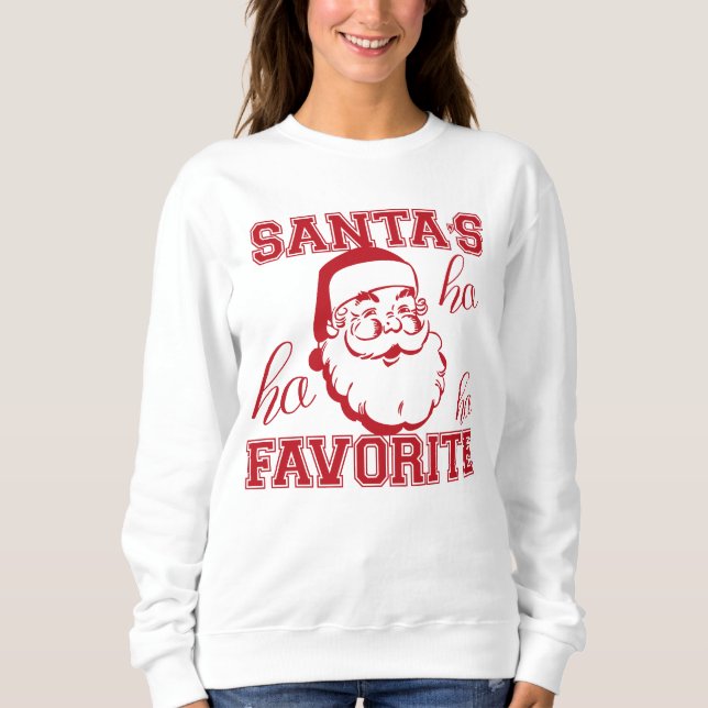 Niedliches lustiger Sankt Lieblings-Ho Ho Ho Sweatshirt (Vorderseite)