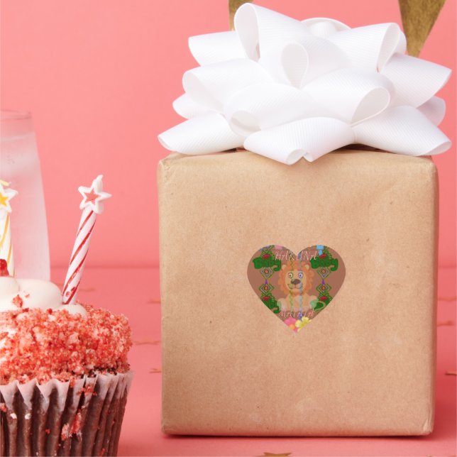 Niedliches lustiges Baby Lion King Hakuna Matata n Herz-Aufkleber (Party)