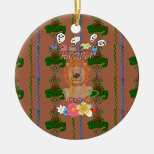 Niedliches lustiges Baby Lion King Hakuna Matata n Keramikornament