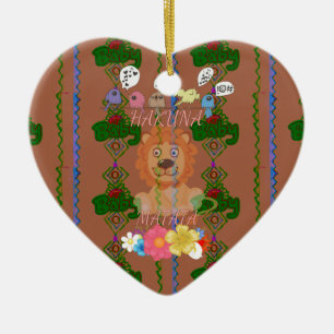 Niedliches lustiges Baby Lion King Hakuna Matata n Keramikornament