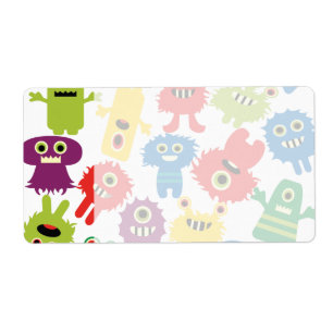 Niedliches lustiges buntes Monster-Muster