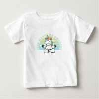 Niedliches lustiges Einhorn beim Yoga. lustige Yog