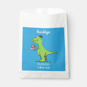 Niedliches, lustiges Grün zum Rex-Dinosaurier-Cart Geschenktütchen