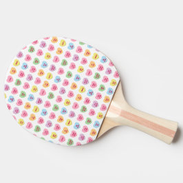 Niedliches, lustiges, individuelles Gesprächsmuste Tischtennis Schläger