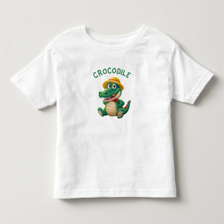 Niedliches, lustiges Krokodil Kleinkind T-shirt
