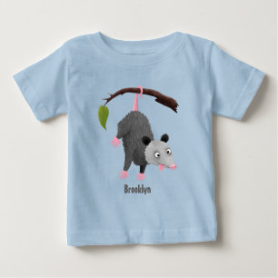 Niedliches lustiges Opossum aus Cartoon Baby T-shirt