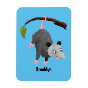 Niedliches lustiges Opossum aus Cartoon Magnet