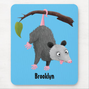 Niedliches lustiges Opossum aus Cartoon Mousepad