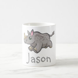 Niedliches lustiges Rhino-Tier-Dschungel-Tier Tasse