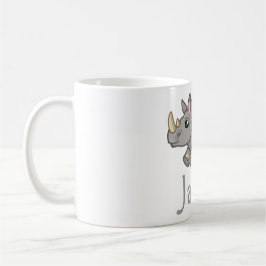 Niedliches lustiges Rhino-Tier-Dschungel-Tier Tasse
