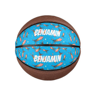 Niedliches, lustiges Rosa-Tintenfisch-Cartoon-Must Mini Basketball