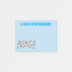 Niedliches, lustiges Rosa-Tintenfisch-Cartoon-Must Post-it Klebezettel