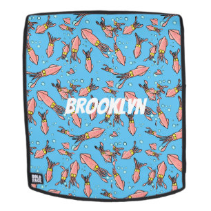Niedliches, lustiges Rosa-Tintenfisch-Cartoon-Must Rucksack
