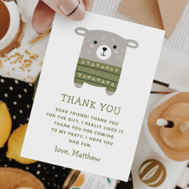 Niedliches, lustiges Schaftier. Kindergeburtstag Dankeskarte