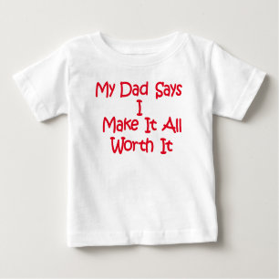 Niedliches, lustiges Vater Sprichwort im Alter von Baby T-shirt