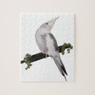 Niedliches Lutino Cockatiel Bird Ivy Pere Tier Puzzle