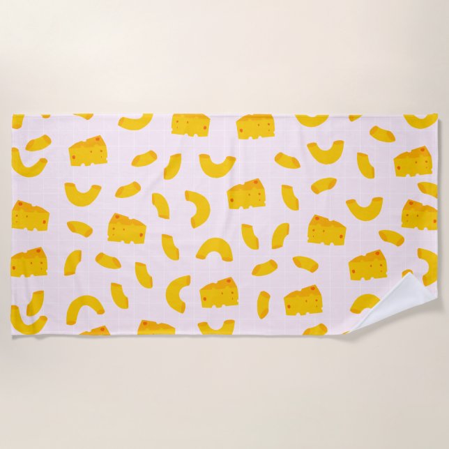 Niedliches Mac- und Käse-Badetuch Strandtuch (Vorderseite)