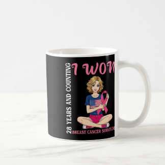 Niedliches Mädchen 28 Jahre und zählen ich gewann Kaffeetasse