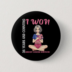 Niedliches Mädchen 36 Jahre und zählen ich gewann Button