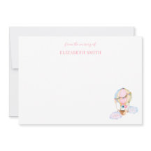 Niedliches Mädchen Dusche Heißluftballon Rosa