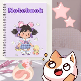 Niedliches Mädchen 🌸 Geschenk für Ihre Tochter ✨  Notizbuch