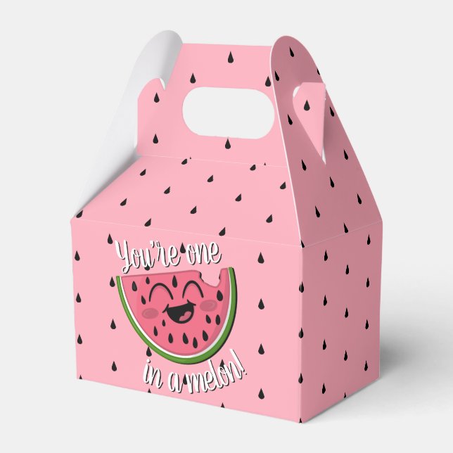 Niedliches Mädchen im Melon Watermelon Girl 1. Geb Geschenkschachtel (Vorderseite)