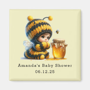 Niedliches Mädchen in Bee Costume mit Honey Baby D Magnet