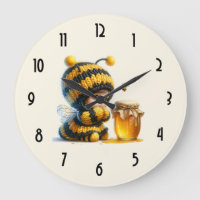 Niedliches Mädchen in BienenKostüm mit Honig